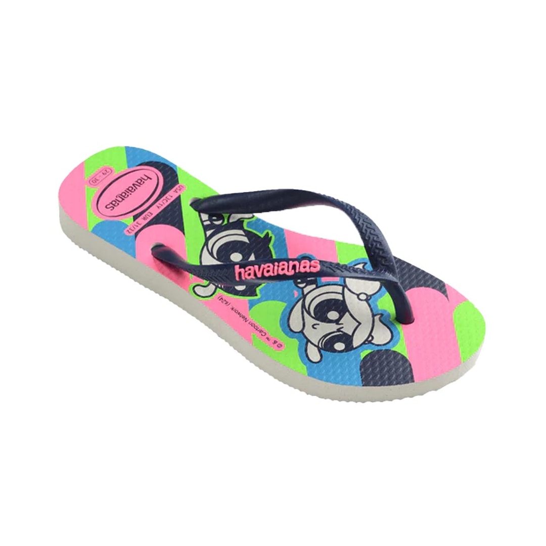 Chinelo Havaianas De Dedo Kids Slim Powerpuff Branco