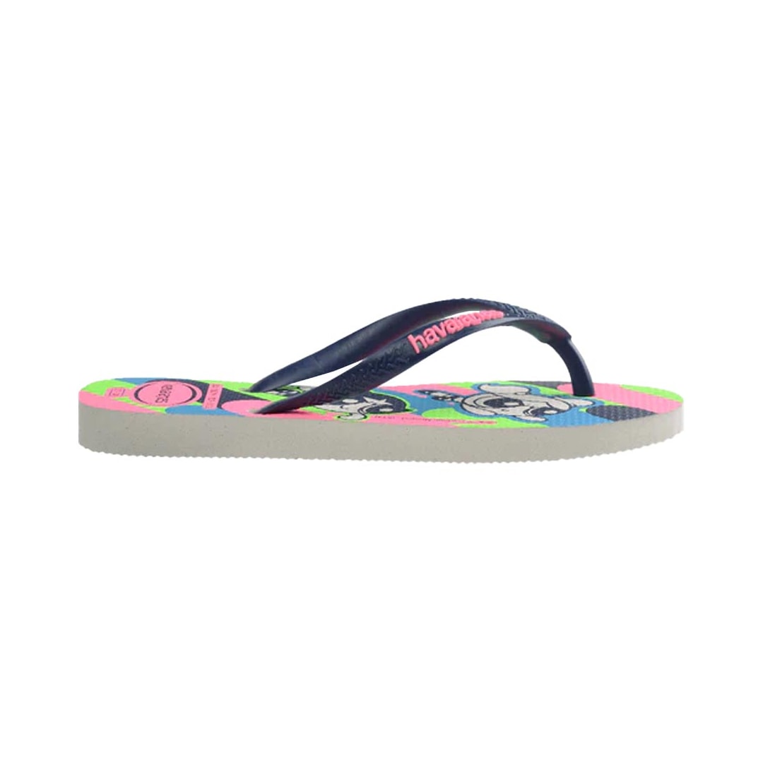 Chinelo Havaianas De Dedo Kids Slim Powerpuff Branco