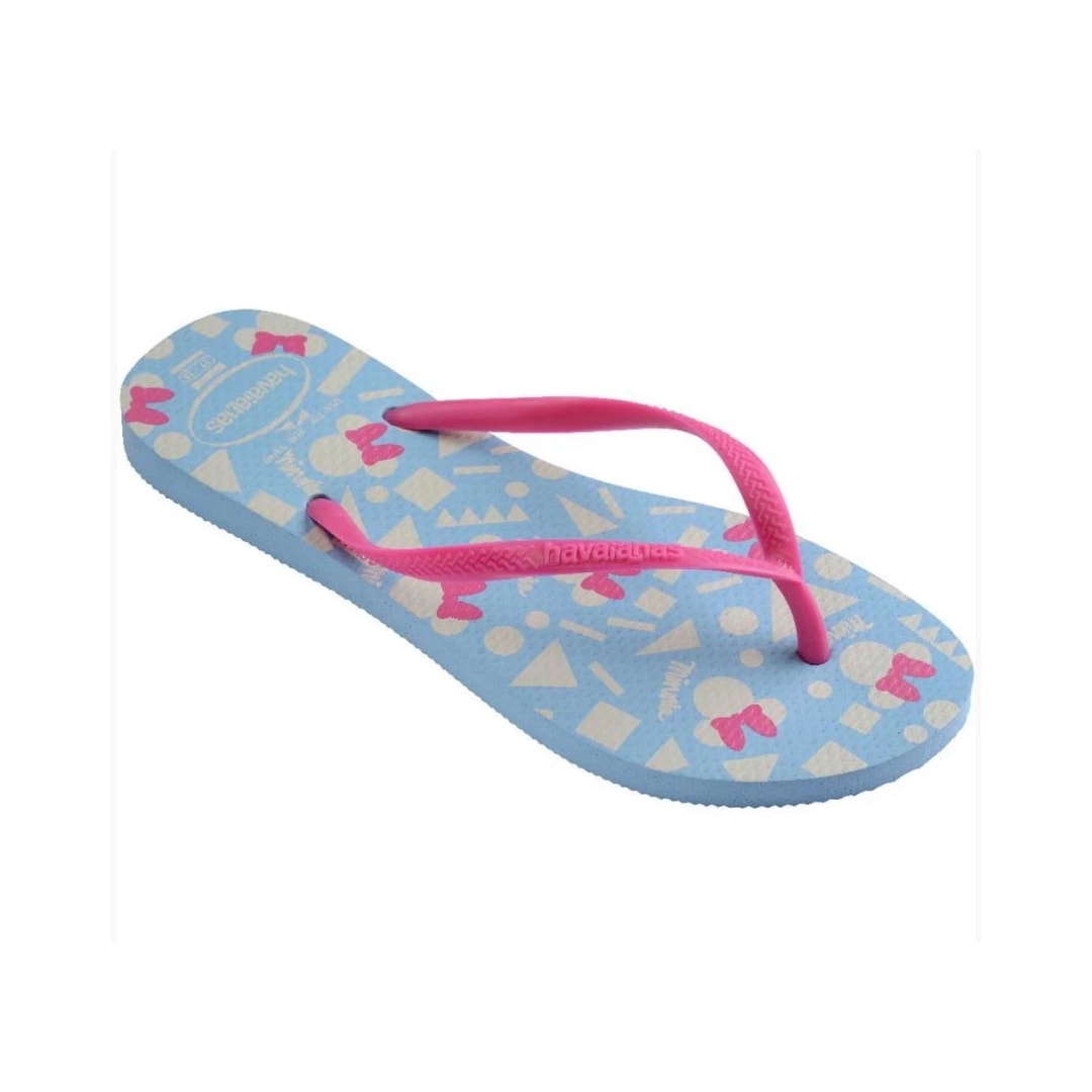 Chinelo Havaianas De Dedo Slim Disney Azul/Rosa Chinelo Havaianas De Dedo Slim Disney Azul/Rosa