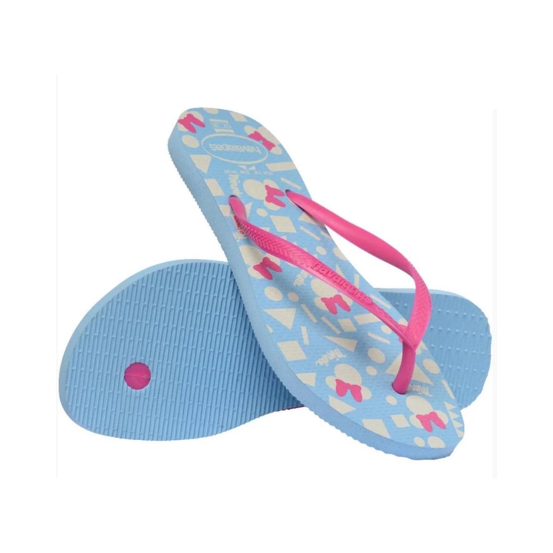 Chinelo Havaianas De Dedo Slim Disney Azul/Rosa Chinelo Havaianas De Dedo Slim Disney Azul/Rosa