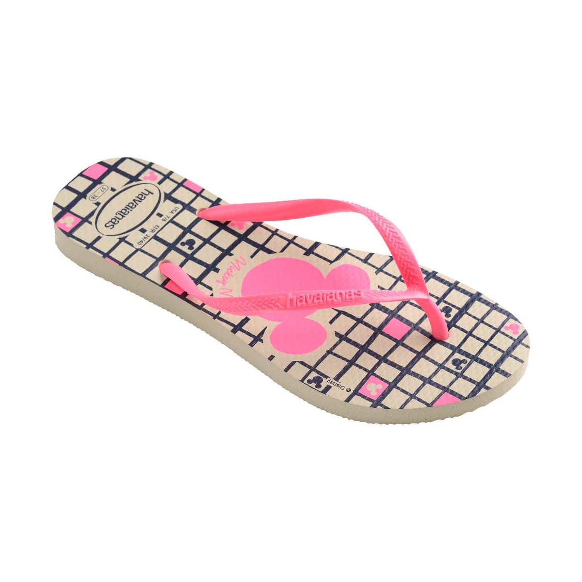 Chinelo Havaianas De Dedo Slim Disney Bege Palha Chinelo Havaianas De Dedo Slim Disney Bege Palha
