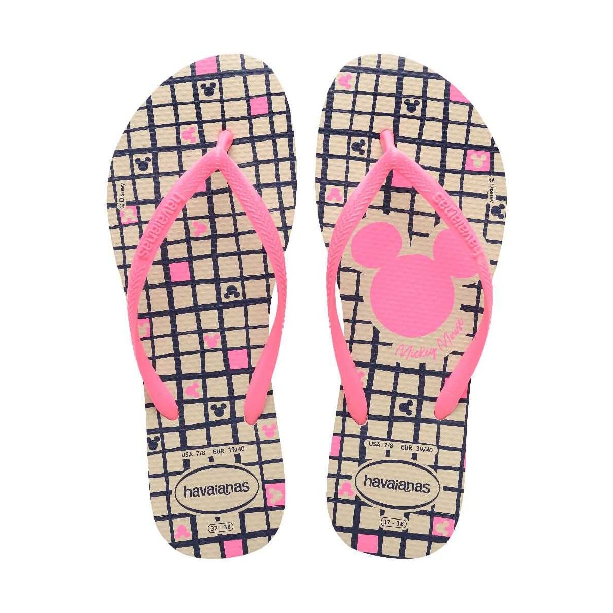 Chinelo Havaianas De Dedo Slim Disney Bege Palha Chinelo Havaianas De Dedo Slim Disney Bege Palha