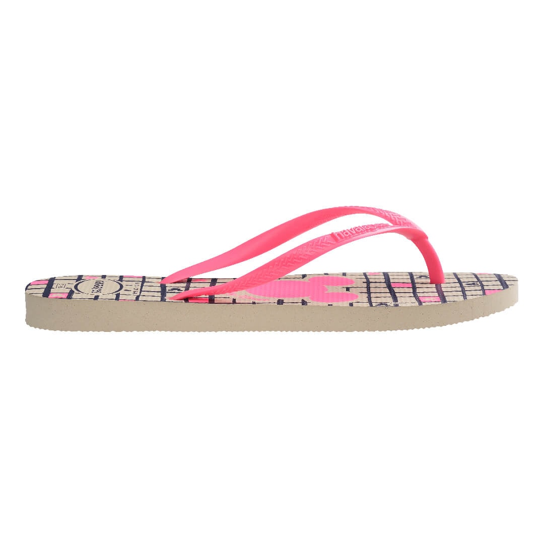 Chinelo Havaianas De Dedo Slim Disney Bege Palha Chinelo Havaianas De Dedo Slim Disney Bege Palha