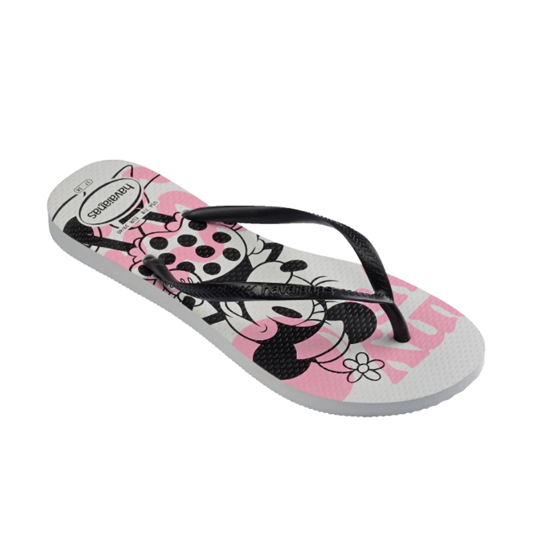 Chinelo Havaianas De Dedo Slim Disney Branco