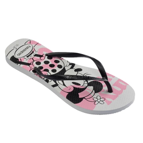 Detalhe - Chinelo Havaianas De Dedo Slim Disney Branco