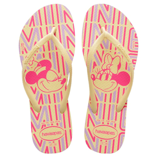 Chinelo Havaianas De Dedo Slim Disney Buttercream