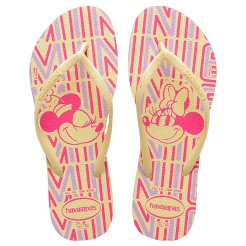 Chinelo Havaianas De Dedo Slim Disney Buttercream