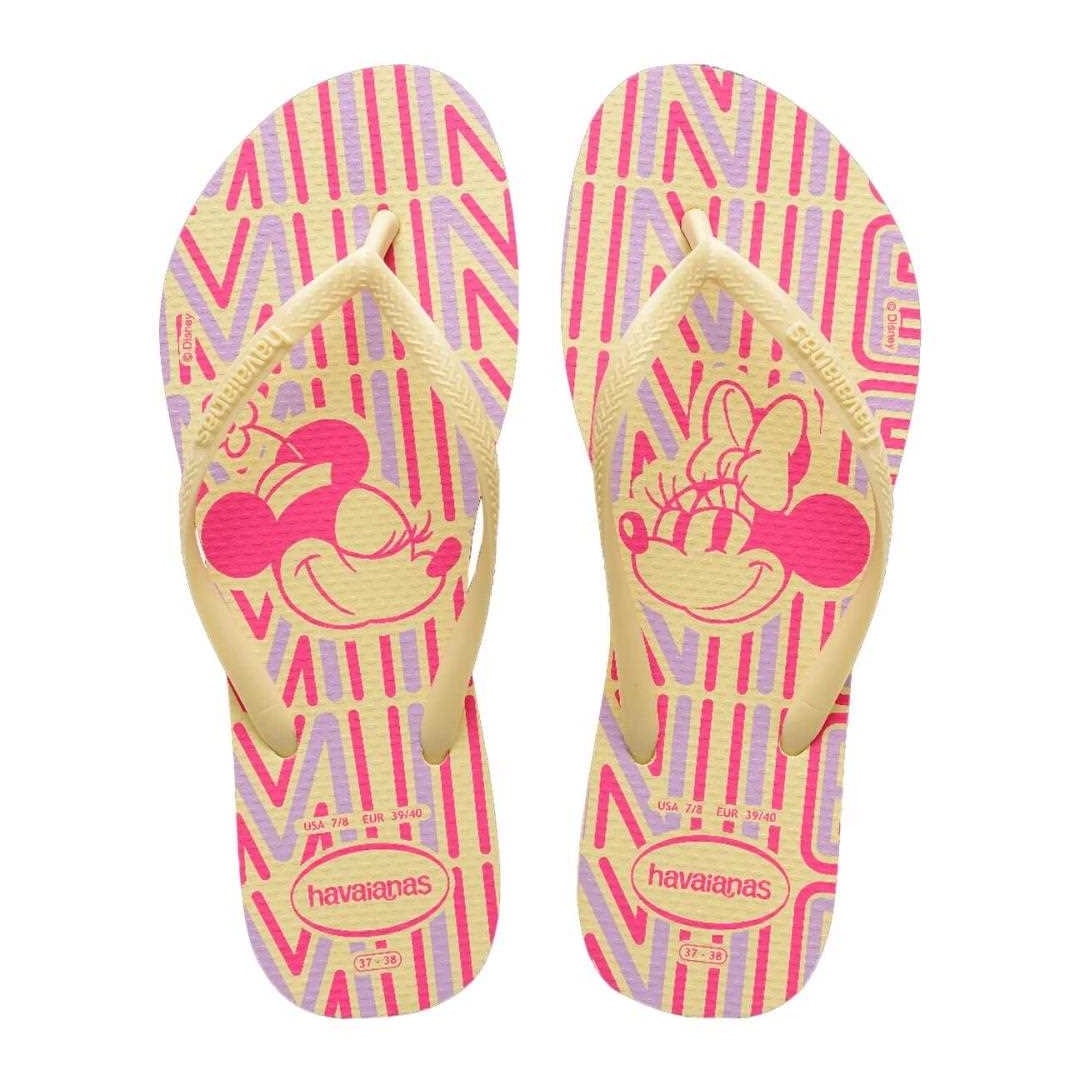 Chinelo Havaianas De Dedo Slim Disney Buttercream
