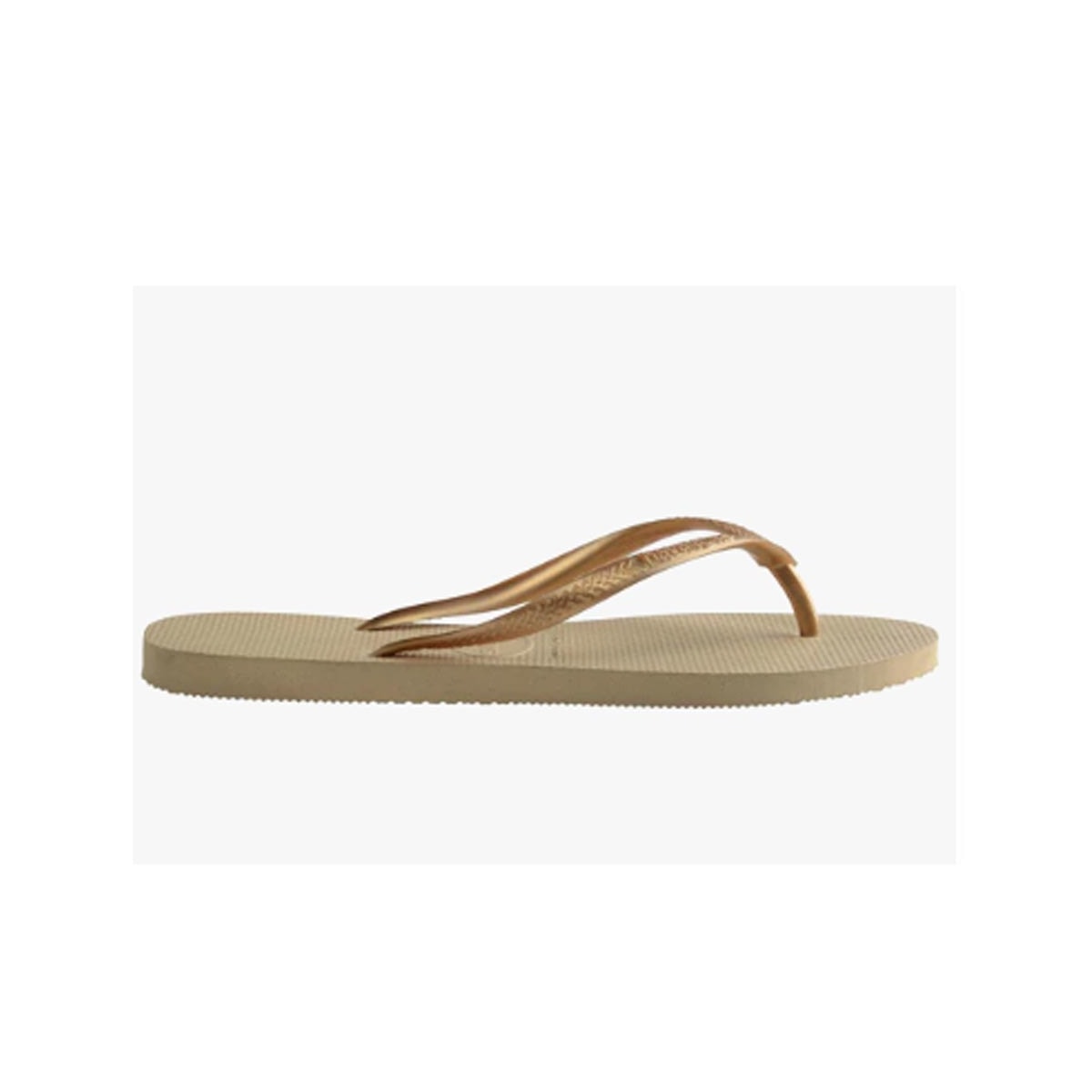 Chinelo Havaianas De Dedo Slim Lisa Areia/Dourado Claro Chinelo Havaianas De Dedo Slim Lisa Areia/Dourado Claro