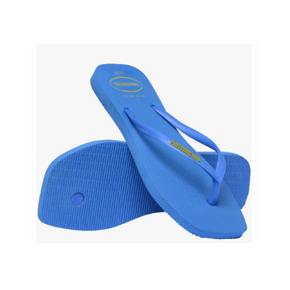 Chinelo Havaianas De Dedo Slim Logo Popup Azul Brilhante