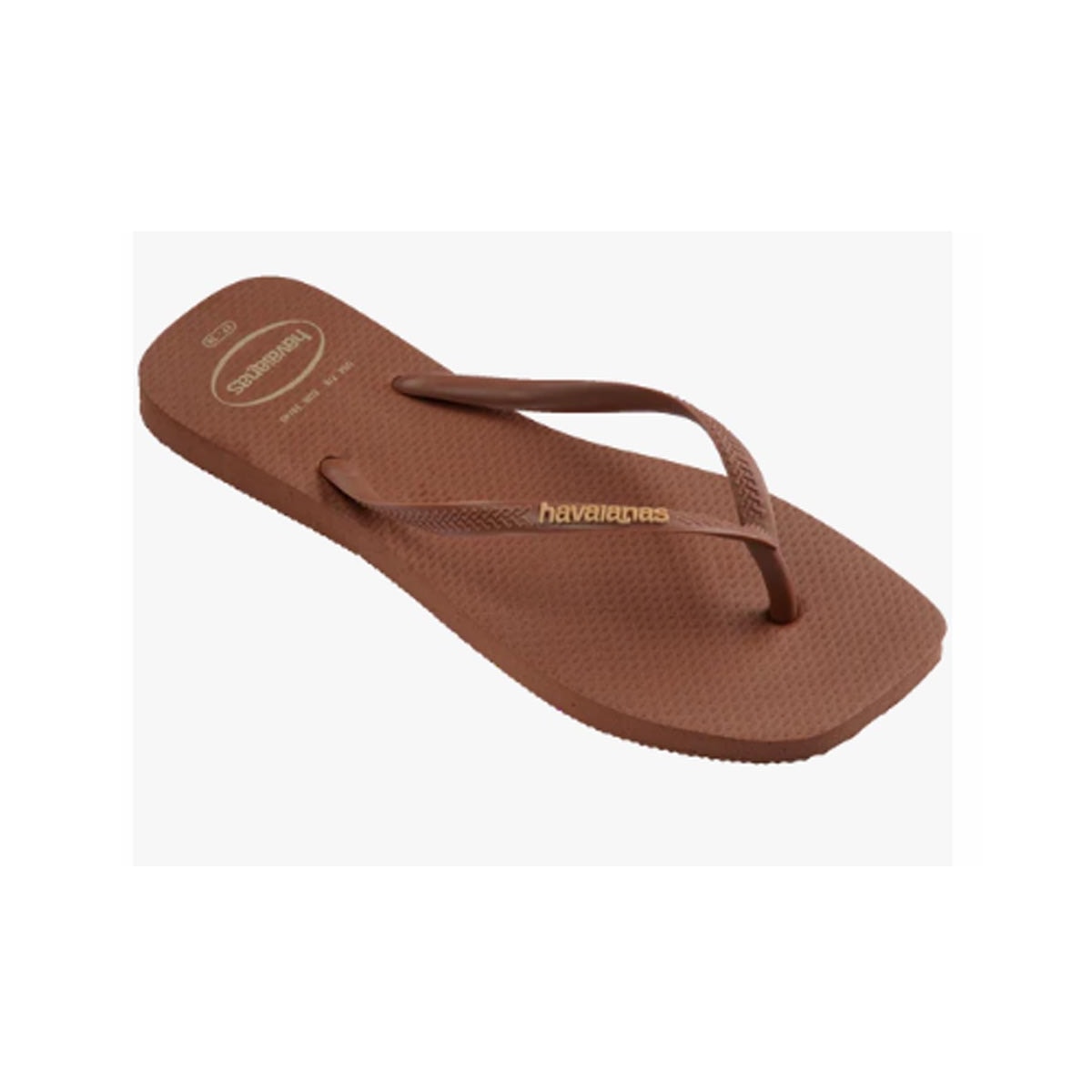Chinelo Havaianas De Dedo Slim Logo Popup Ferrugem