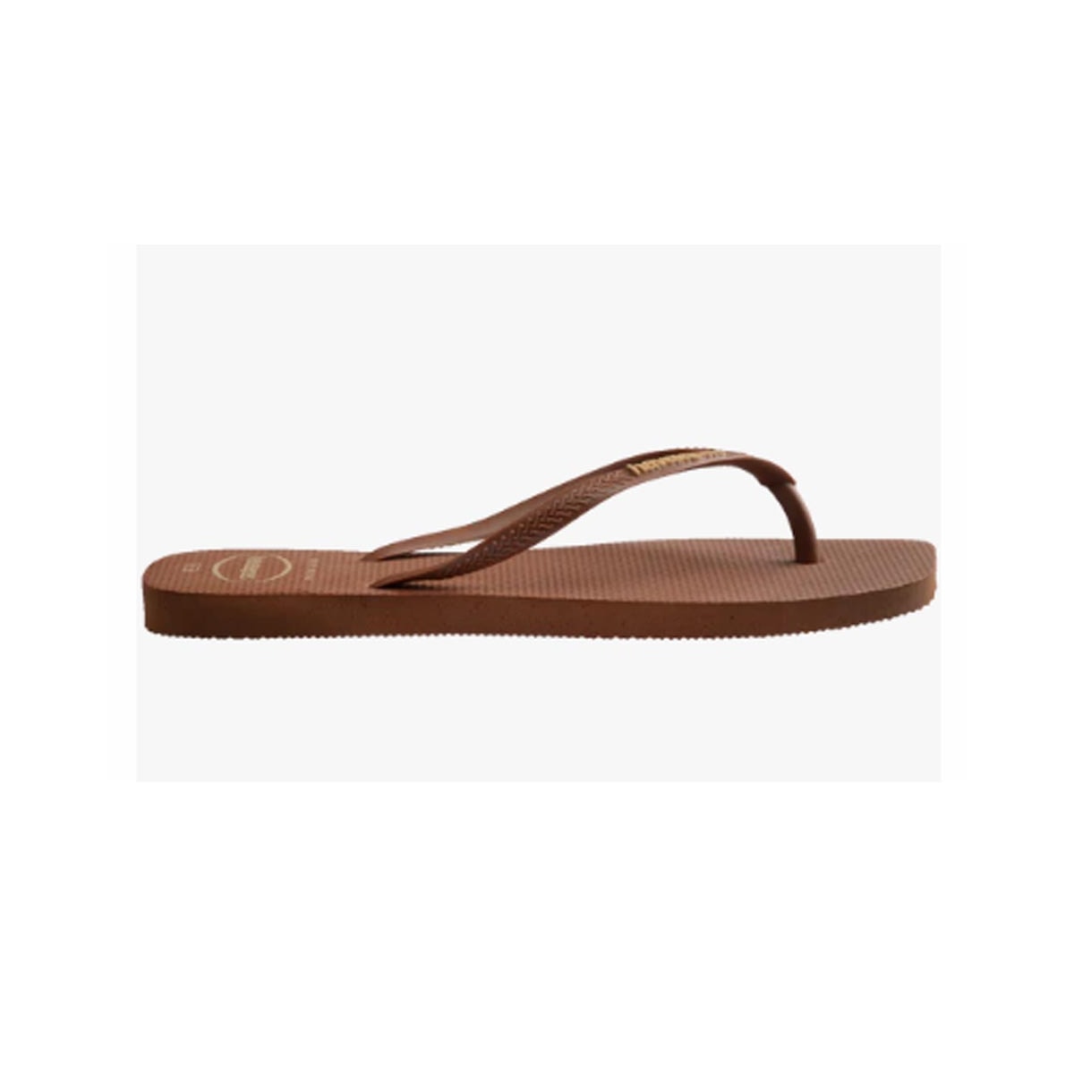 Chinelo Havaianas De Dedo Slim Logo Popup Ferrugem