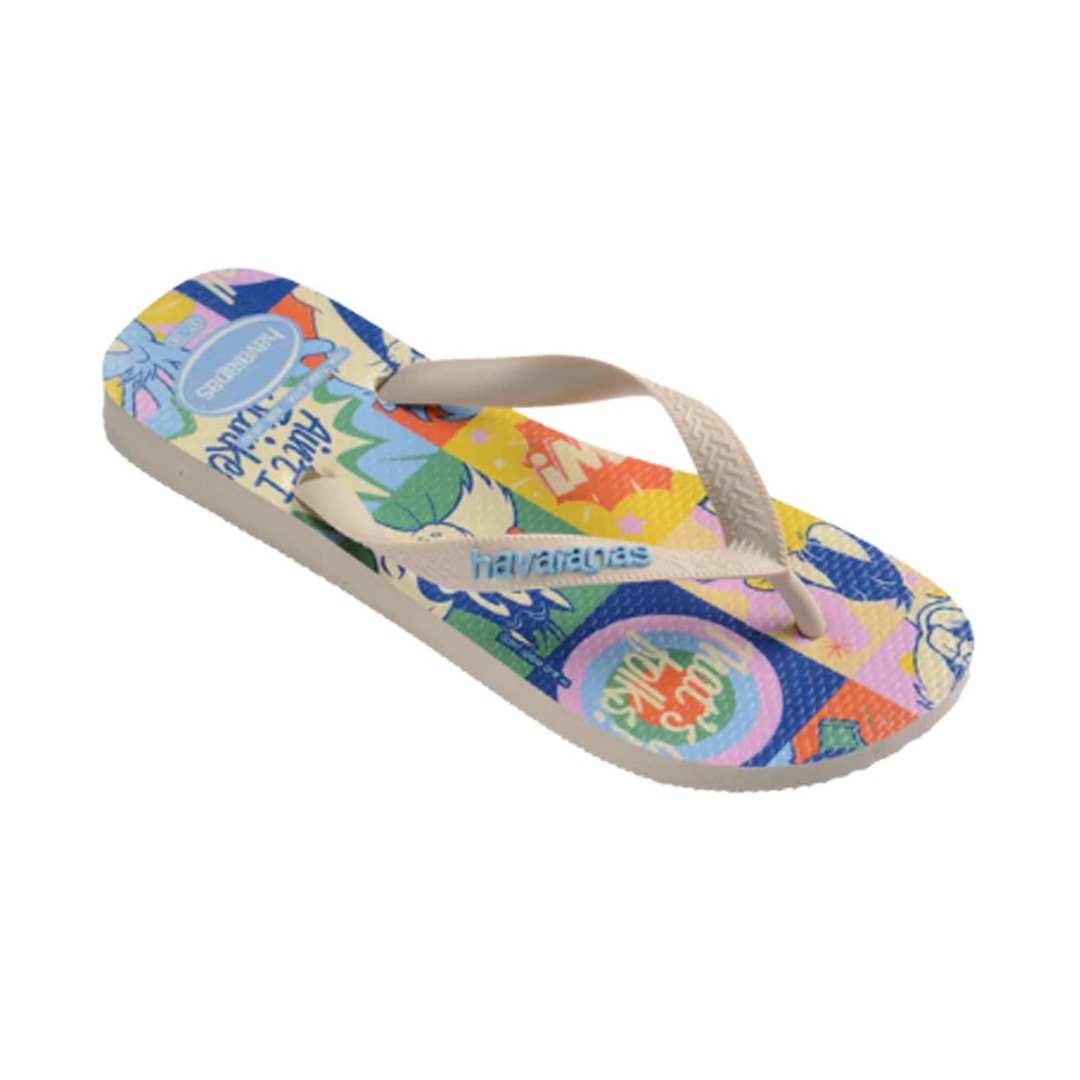 Chinelo Havaianas De Dedo Top Warner Class Bege Palha