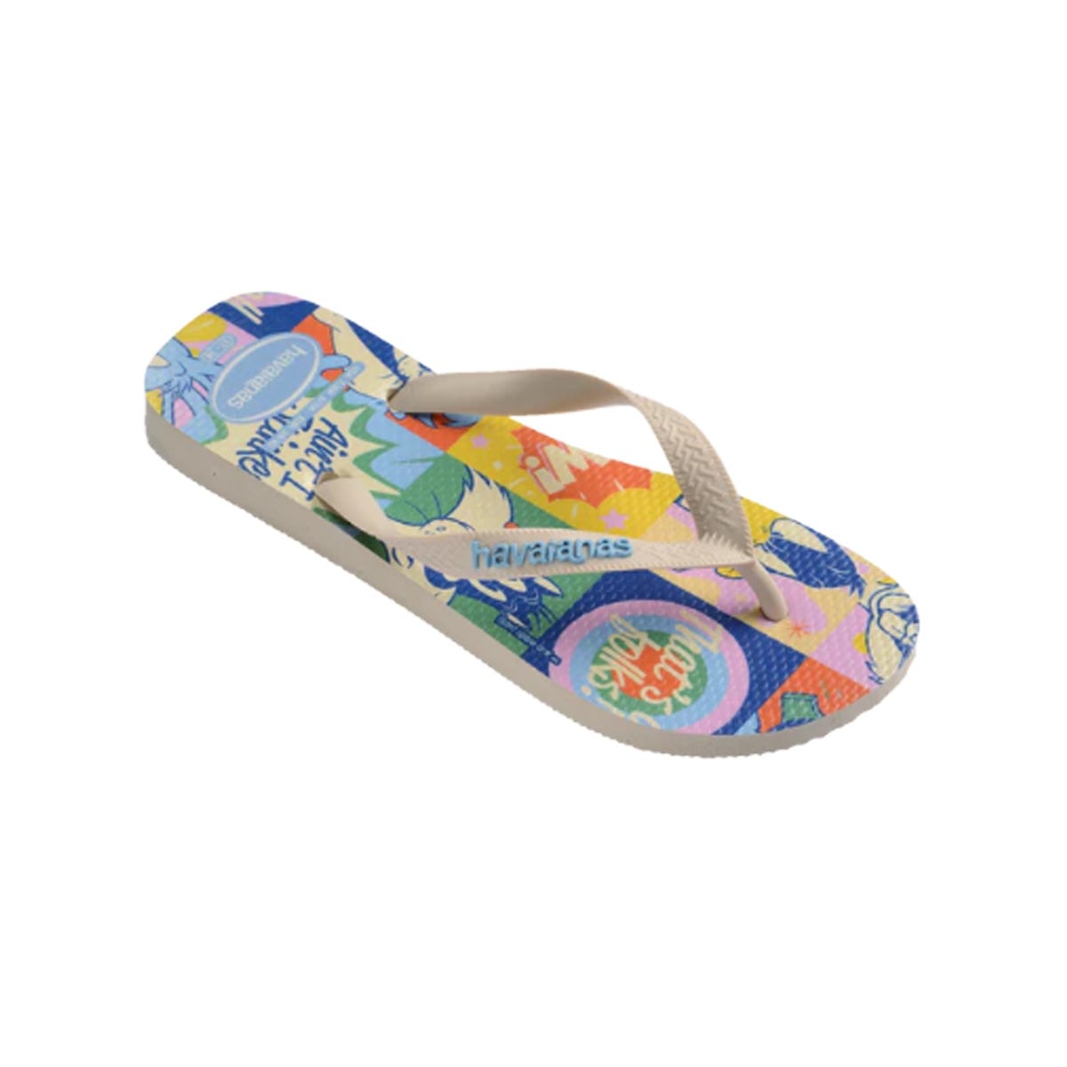 Chinelo Havaianas De Dedo Top Warner Class Bege Palha