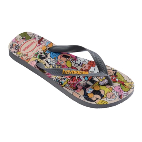 Detalhe - Chinelo Havaianas De Dedo Top Warner Class Cinza Aço