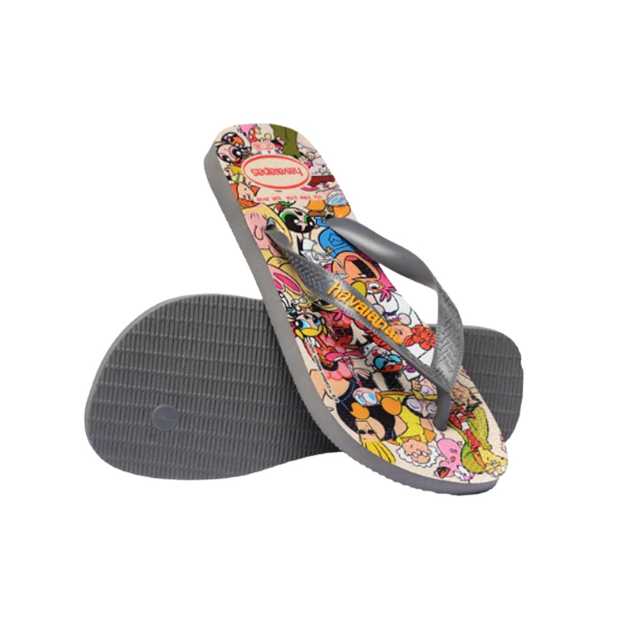 Chinelo Havaianas De Dedo Top Warner Class Cinza Aço