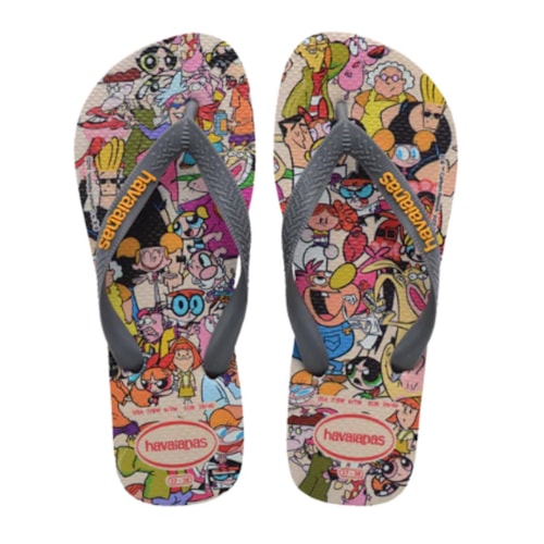 Chinelo Havaianas De Dedo Top Warner Class Cinza Aço