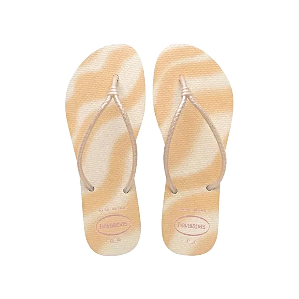 Chinelo Havaianas De Dedo Tube Gloss Bege Palha Chinelo Havaianas De Dedo Tube Gloss Bege Palha