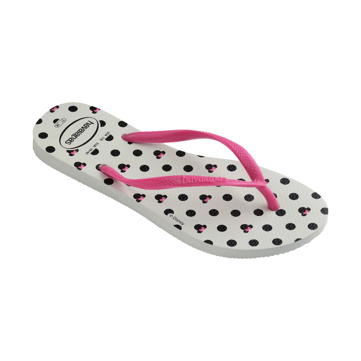 Chinelo Havaianas Disney Branco/Rosa Flux Chinelo Havaianas Disney Branco/Rosa Flux
