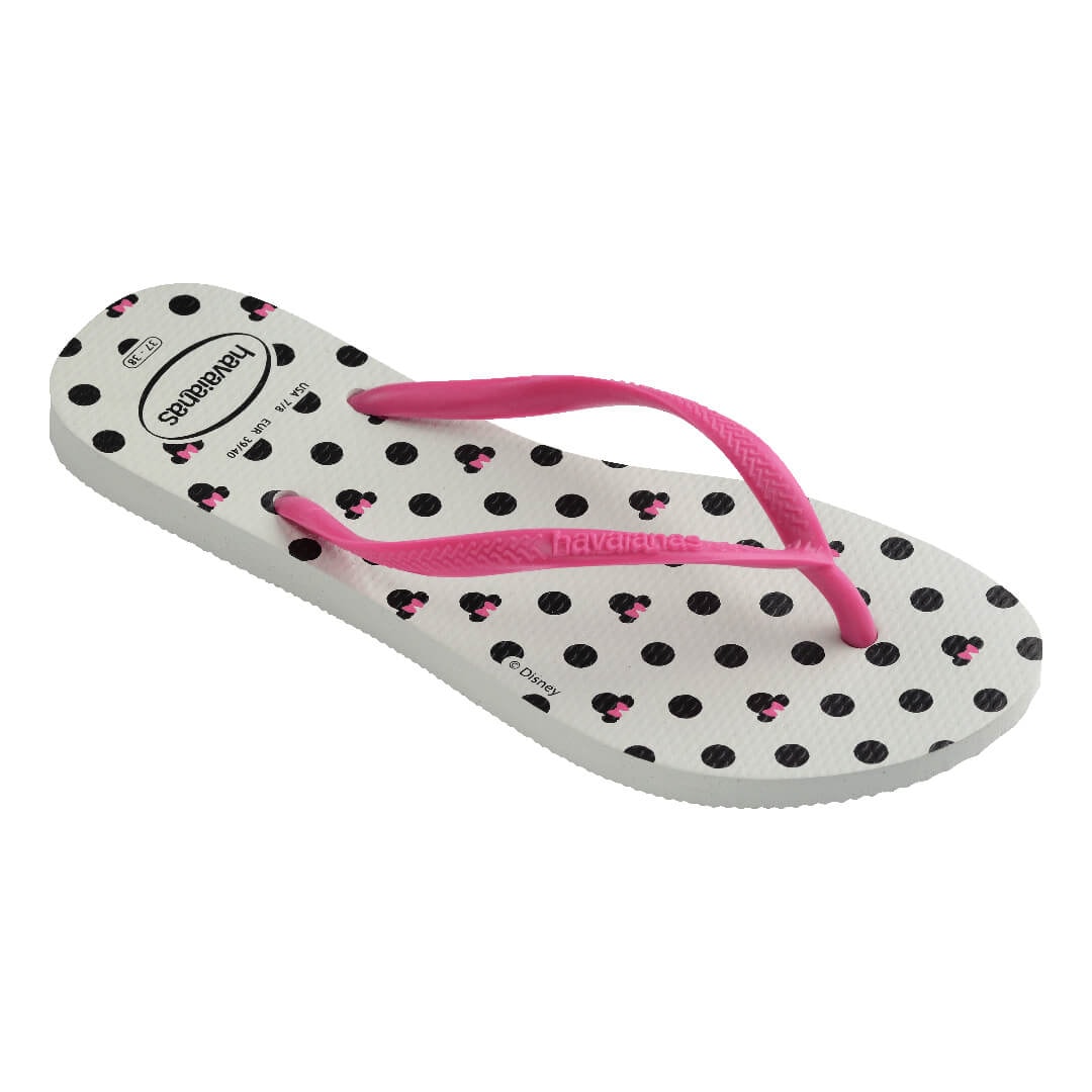 Chinelo Havaianas Disney Branco/Rosa Flux