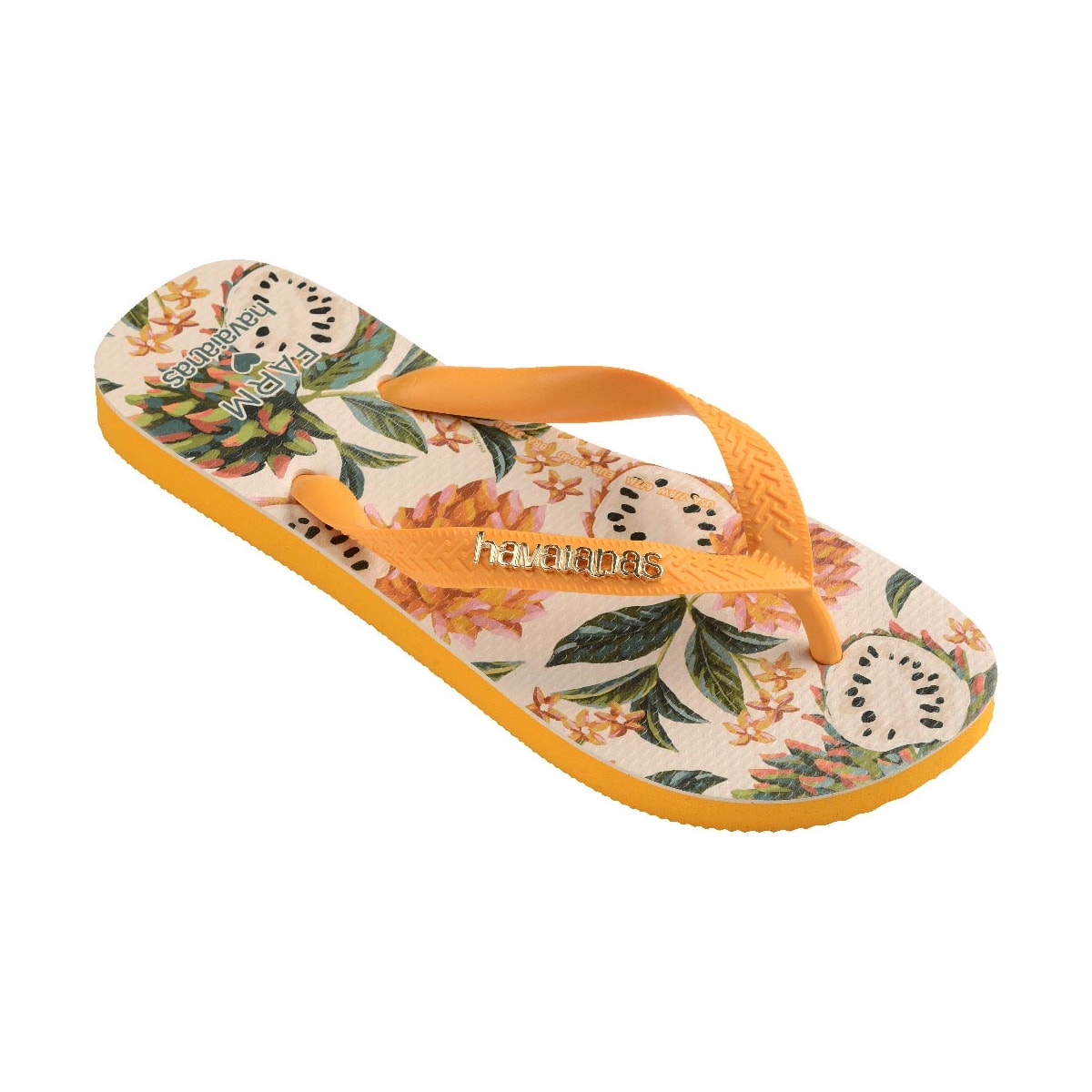 Chinelo Havaianas Farm Biriba Amarelo Chinelo Havaianas Farm Biriba Amarelo