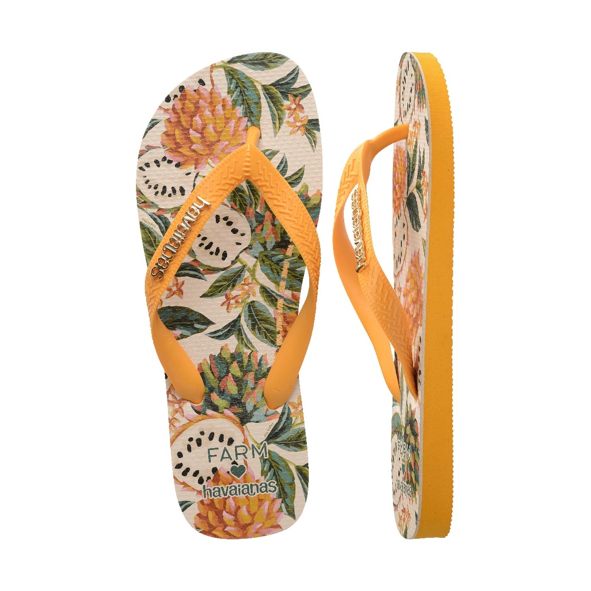 Chinelo Havaianas Farm Biriba Amarelo Chinelo Havaianas Farm Biriba Amarelo