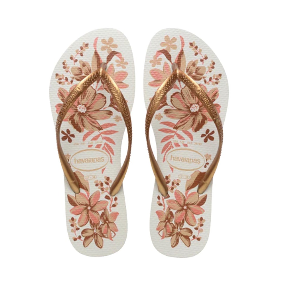 Chinelo Havaianas Feminino De Dedo Organic Branco