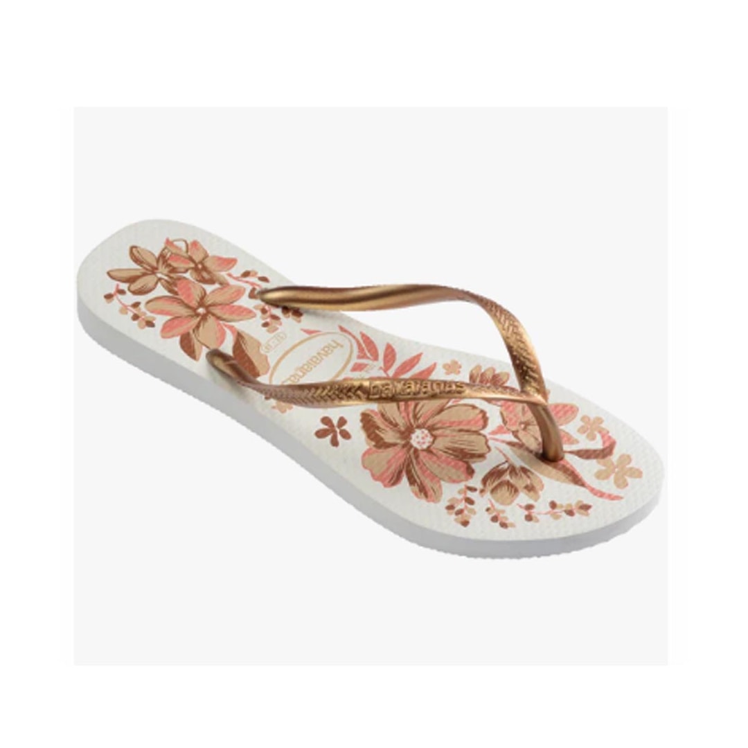 Chinelo Havaianas Feminino De Dedo Organic Branco