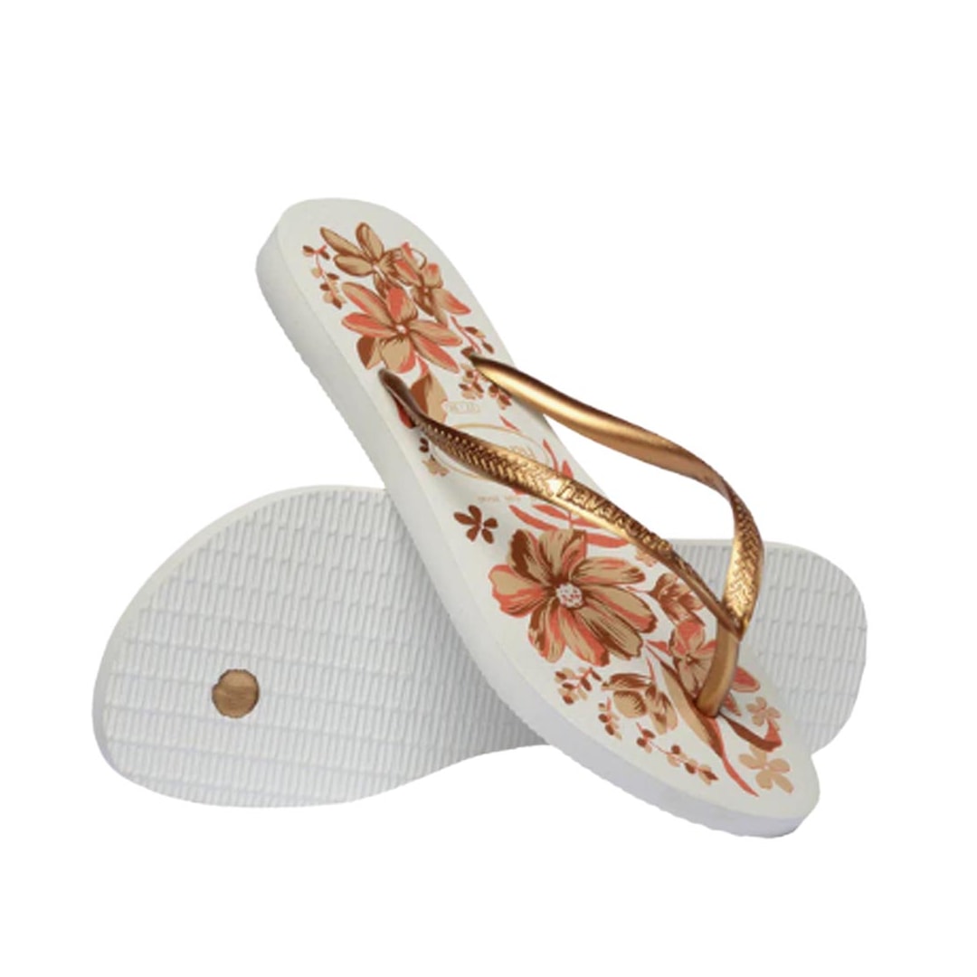 Chinelo Havaianas Feminino De Dedo Organic Branco