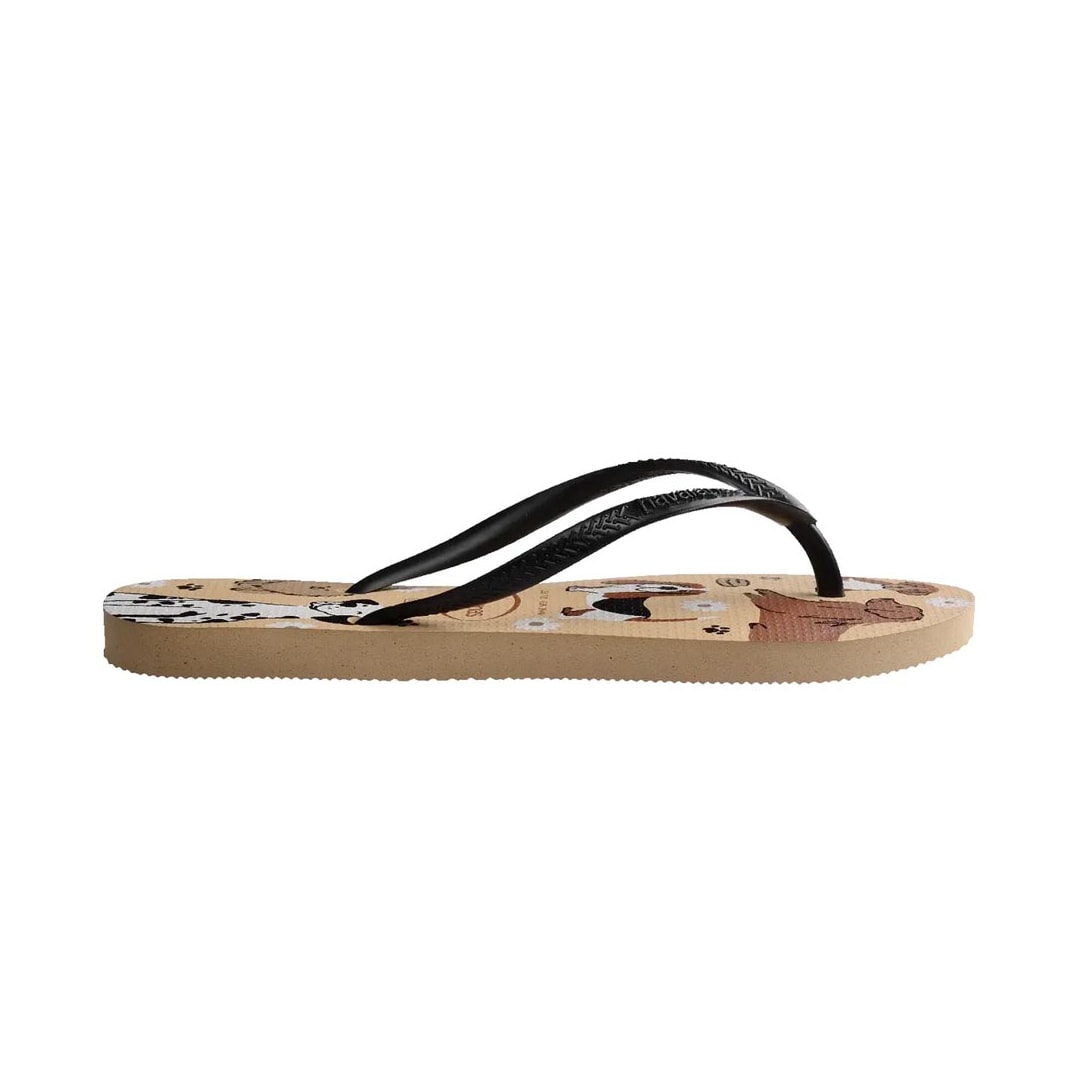 Chinelo Havaianas Feminino De Dedo Slim Pets Dourado