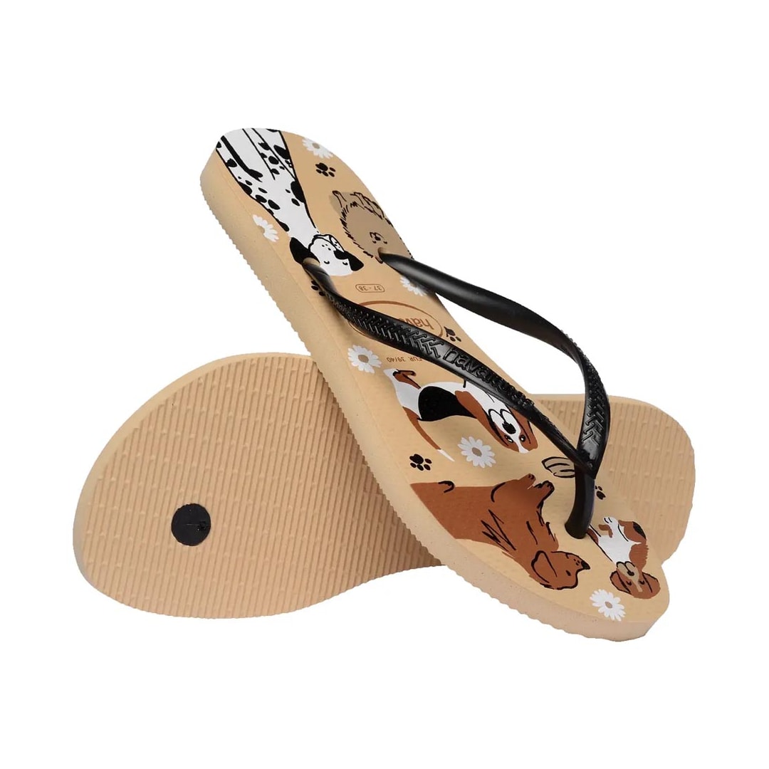 Chinelo Havaianas Feminino De Dedo Slim Pets Dourado Chinelo Havaianas Feminino De Dedo Slim Pets Dourado