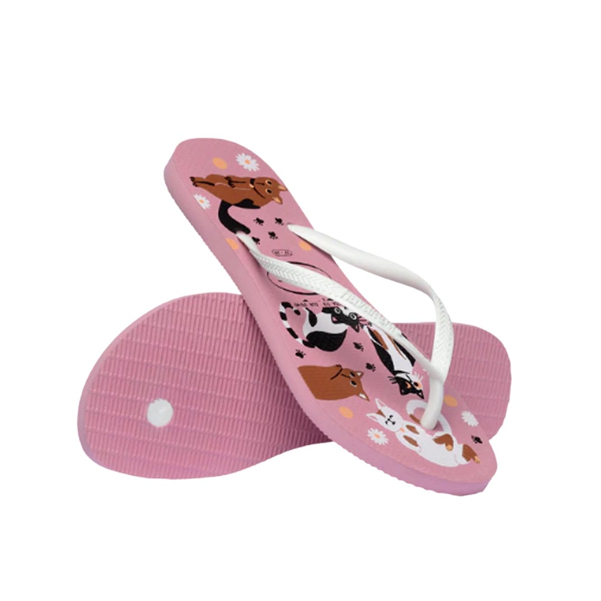 Chinelo Havaianas Feminino De Dedo Slim Pets Rosa Chiffon Chinelo Havaianas Feminino De Dedo Slim Pets Rosa Chiffon