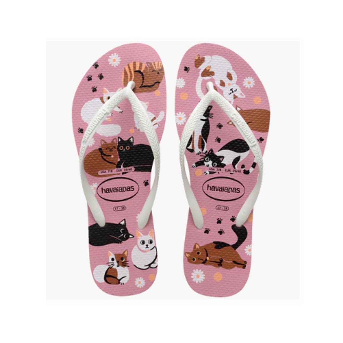 Chinelo Havaianas Feminino De Dedo Slim Pets Rosa Chiffon Chinelo Havaianas Feminino De Dedo Slim Pets Rosa Chiffon