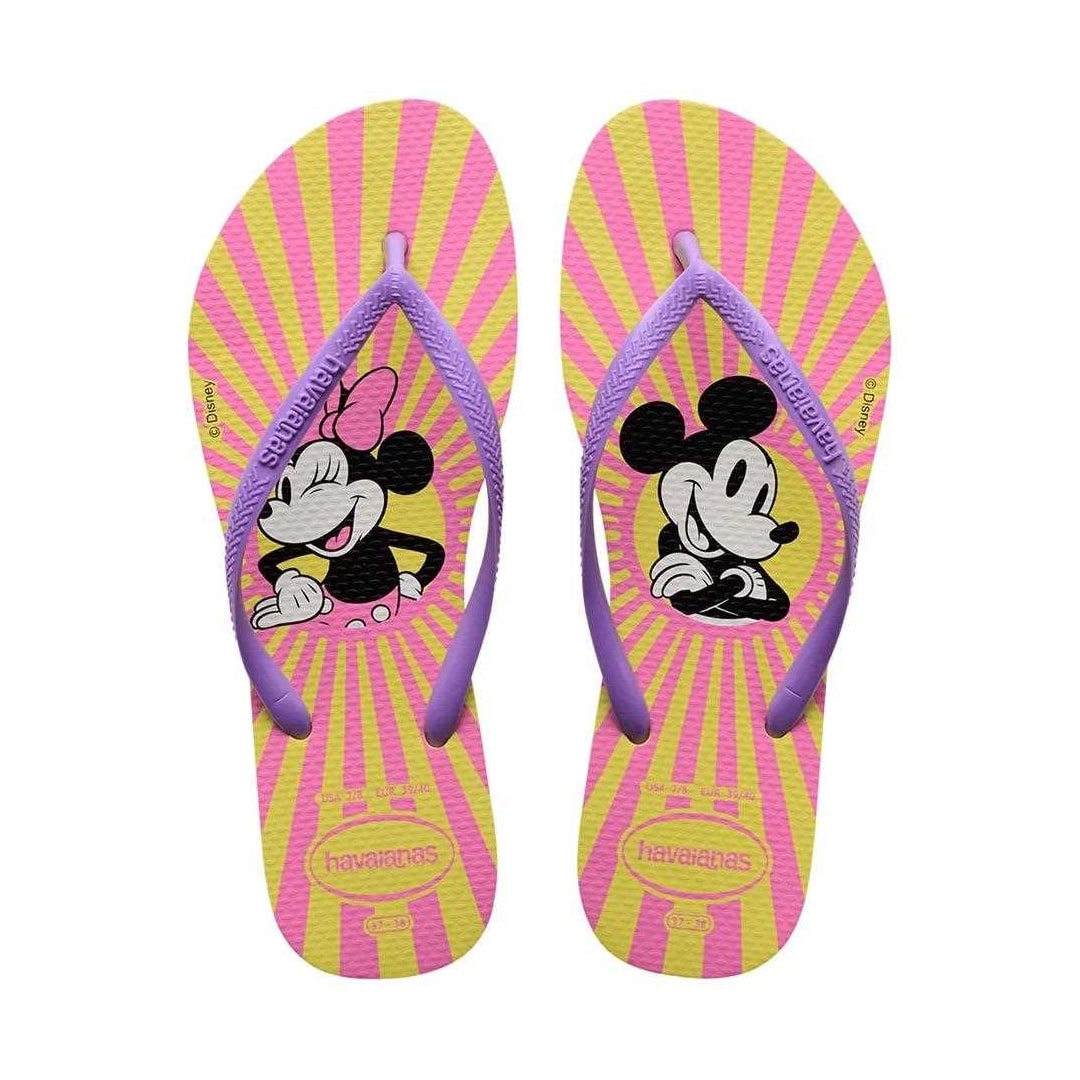 Chinelo Havaianas Feminino Disney Amarelo Pixel