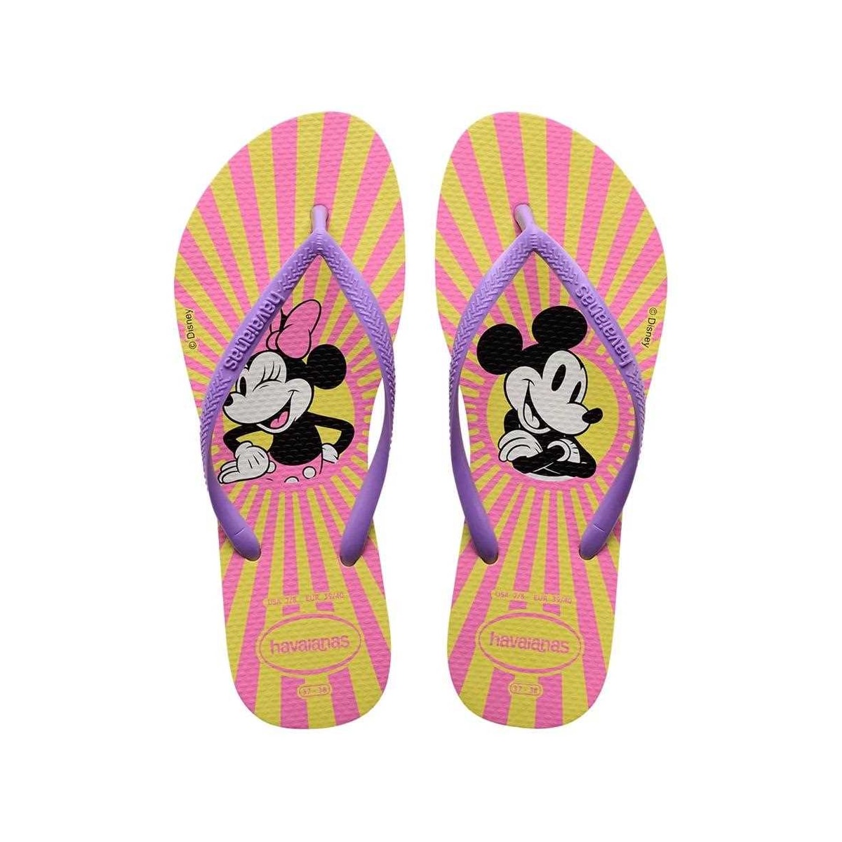 Chinelo Havaianas Feminino Disney Amarelo Pixel Chinelo Havaianas Feminino Disney Amarelo Pixel