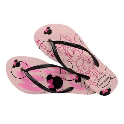 Chinelo Havaianas Feminino Disney Rosa Peonia