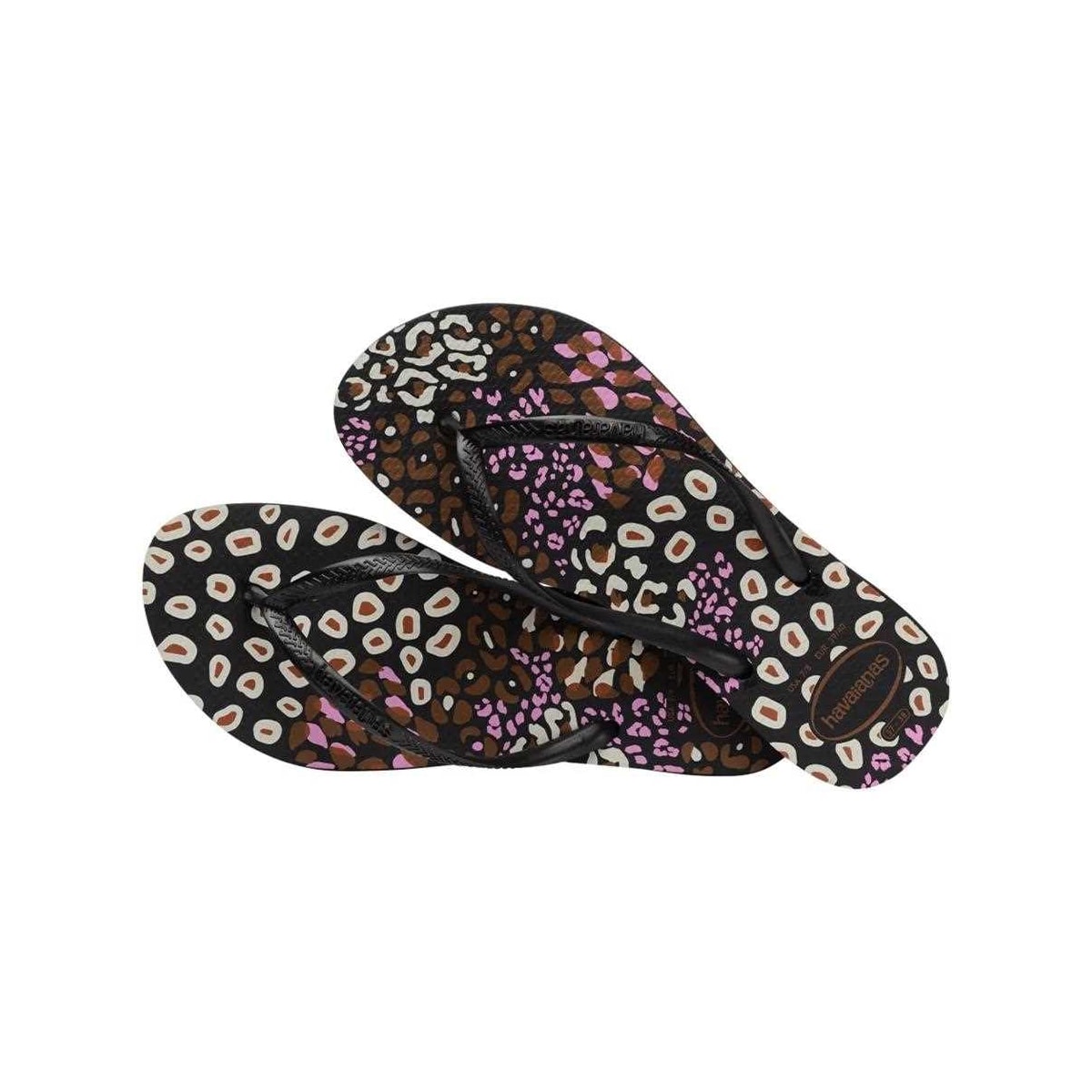 Chinelo Havaianas Feminino Slim Animals Preto/Pink Lemonade Chinelo Havaianas Feminino Slim Animals Preto/Pink Lemonade