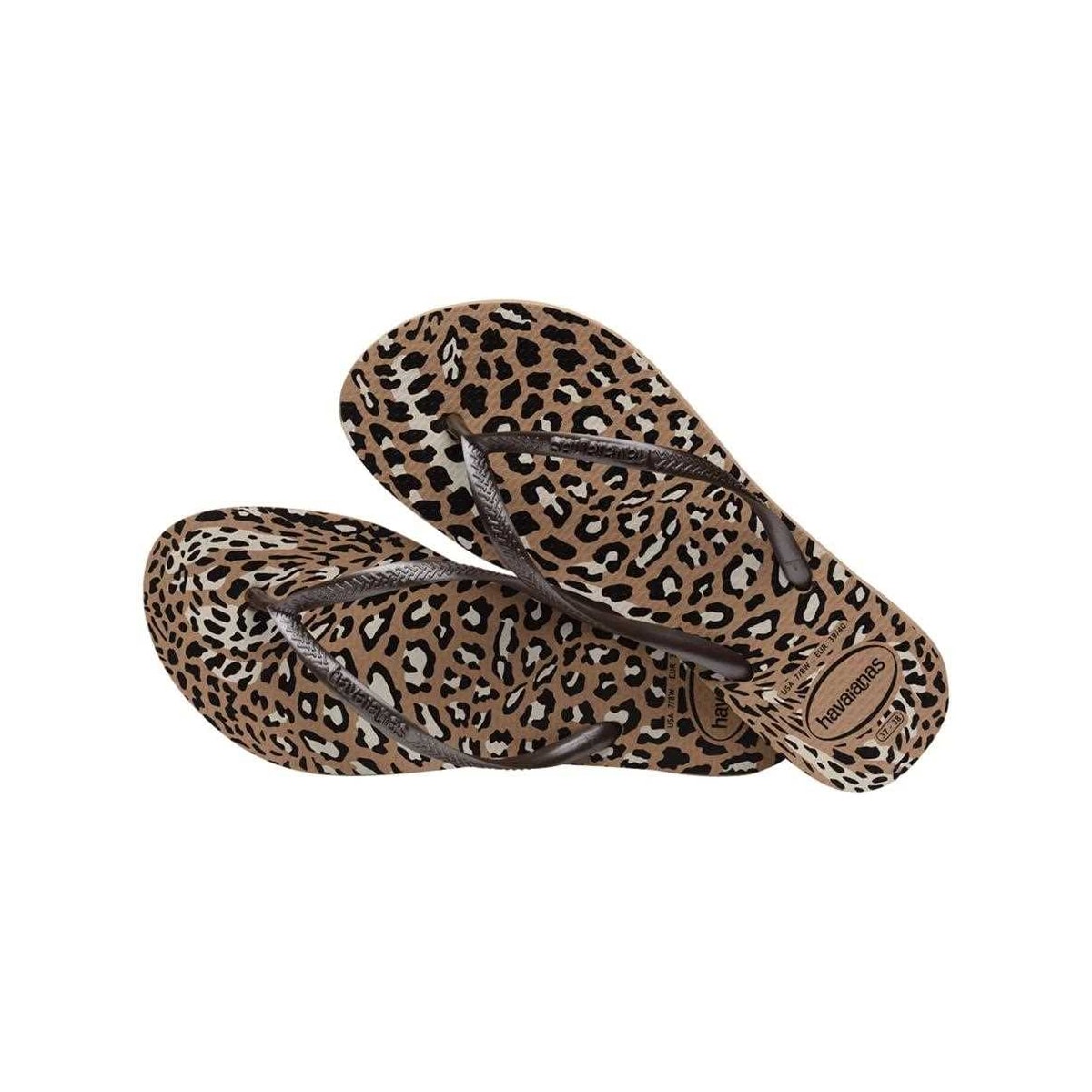 Chinelo Havaianas Feminino Slim Animals Rose Gold/Cafe Chinelo Havaianas Feminino Slim Animals Rose Gold/Cafe