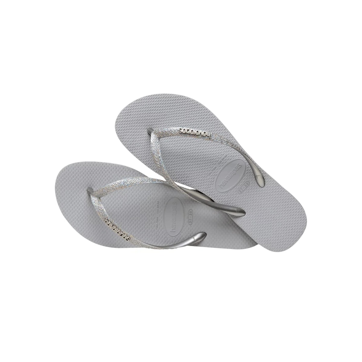 Chinelo Havaianas Feminino Slim Glitter Ii Cinza Aço Chinelo Havaianas Feminino Slim Glitter Ii Cinza Aço