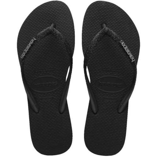 Chinelo Havaianas Feminino Slim Glitter Ii Preto