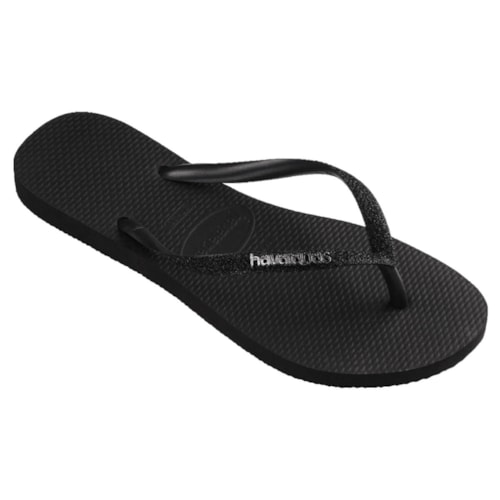 Chinelo Havaianas Feminino Slim Glitter Ii Preto