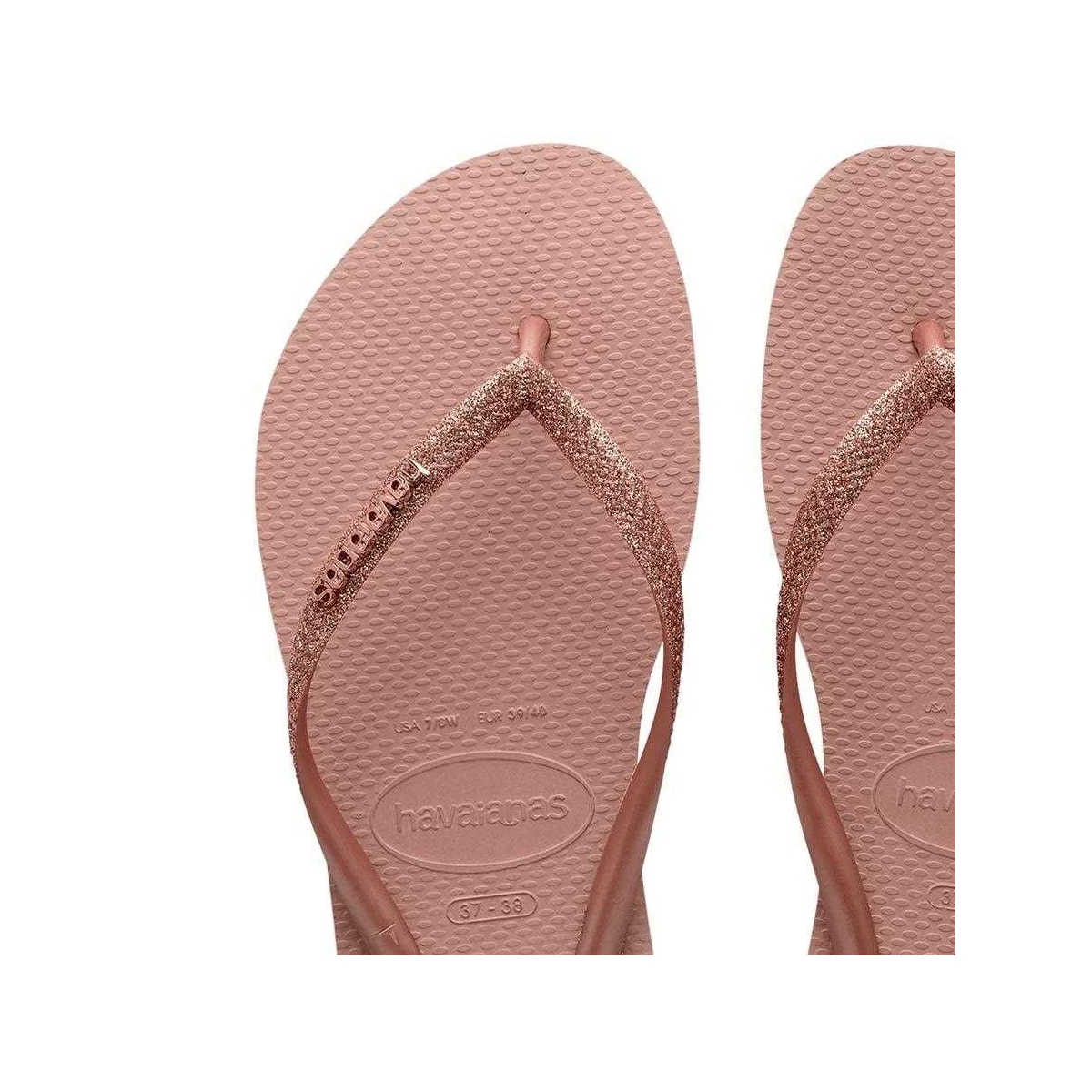 Chinelo Havaianas Feminino Slim Glitter Ii Rosa B/Dourado B Chinelo Havaianas Feminino Slim Glitter Ii Rosa B/Dourado B