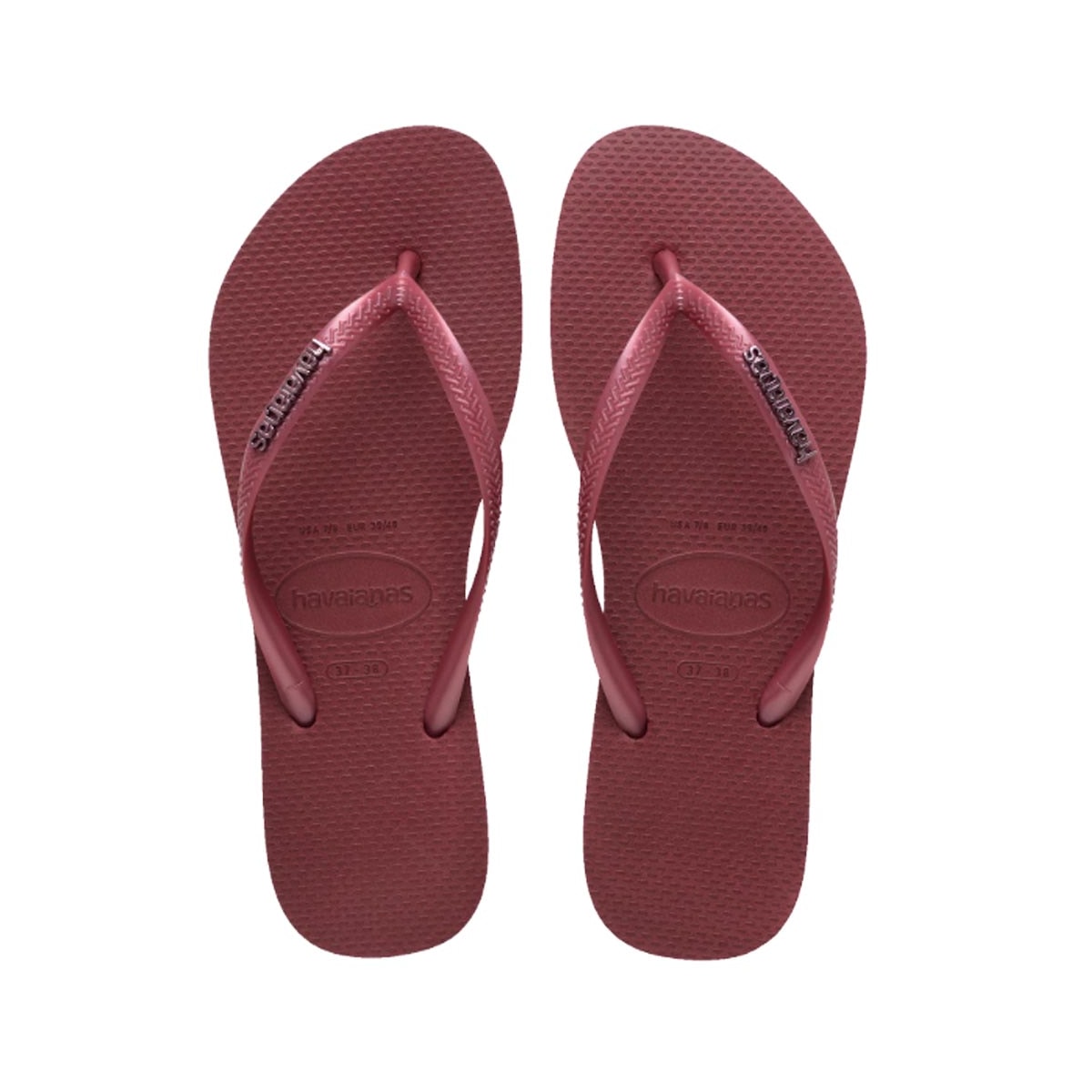 Chinelo Havaianas Feminino Slim Logo Metallic Amaranto Chinelo Havaianas Feminino Slim Logo Metallic Amaranto