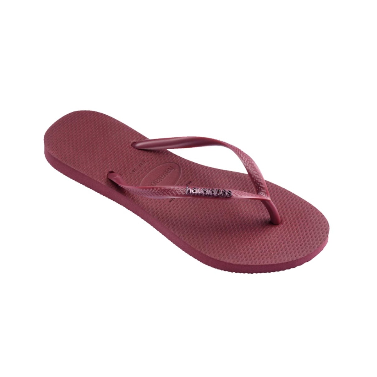 Chinelo Havaianas Feminino Slim Logo Metallic Amaranto