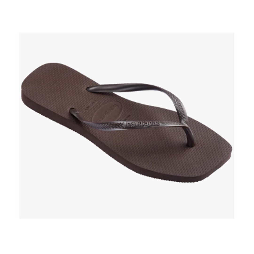 Chinelo Havaianas Feminino Slim Square Cafe