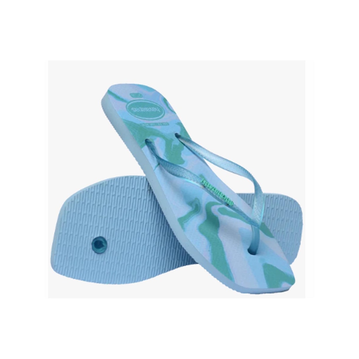Chinelo Havaianas Feminino Slim Square Jelly Azul Lavanda