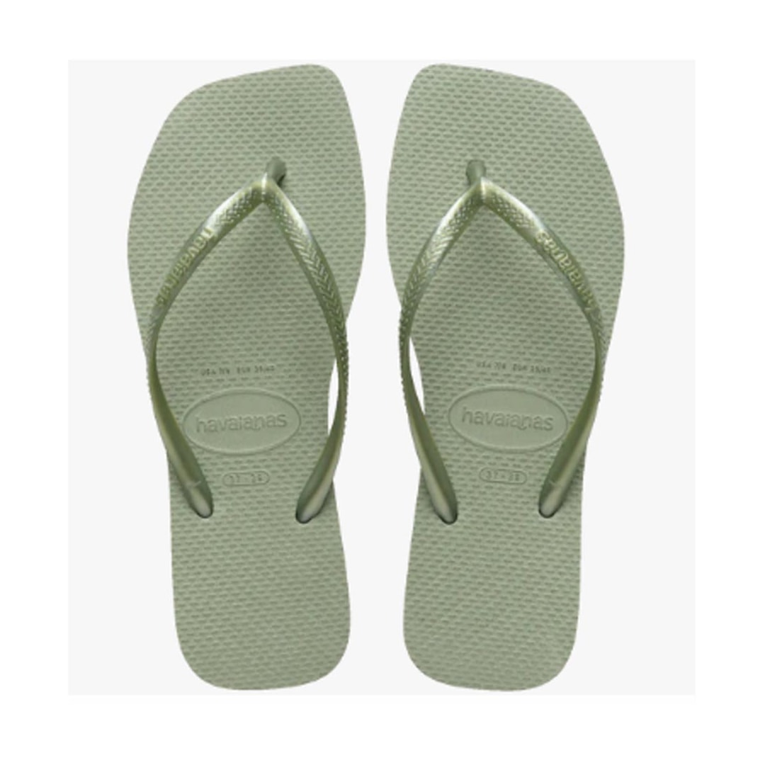Chinelo Havaianas Feminino Slim Square Smoke Green Chinelo Havaianas Feminino Slim Square Smoke Green