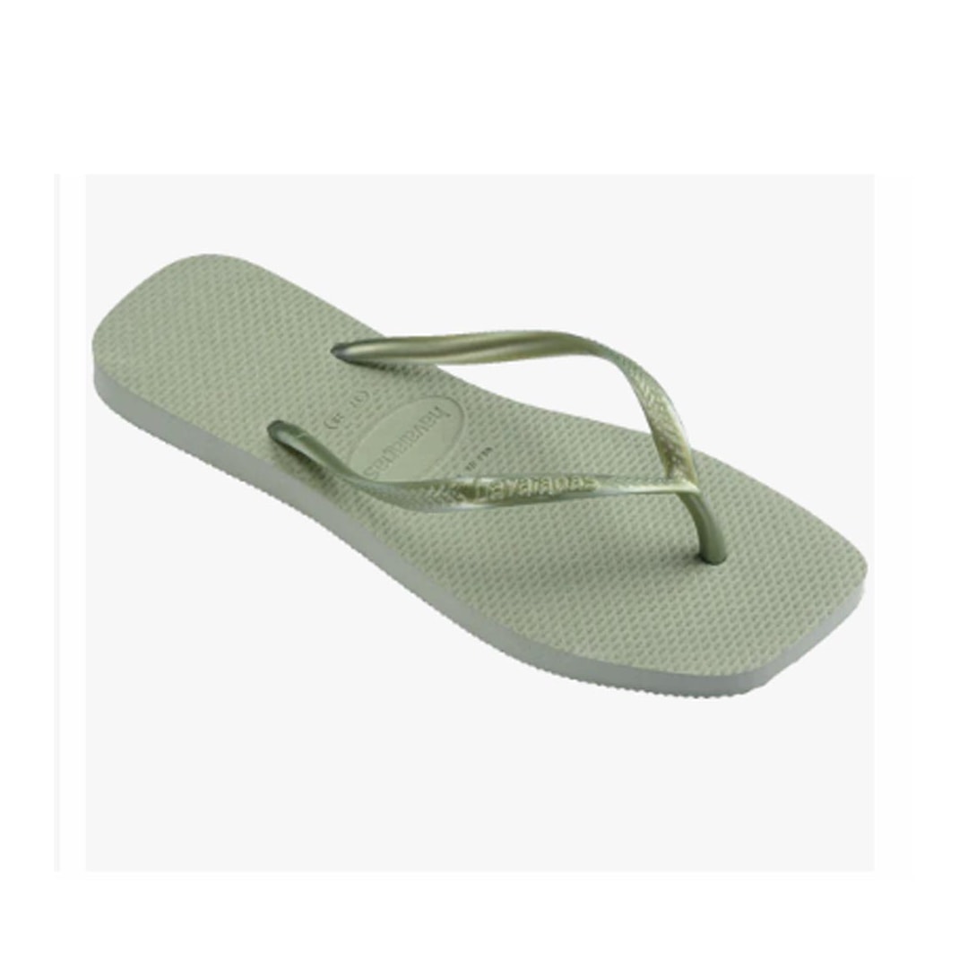 Chinelo Havaianas Feminino Slim Square Smoke Green Chinelo Havaianas Feminino Slim Square Smoke Green