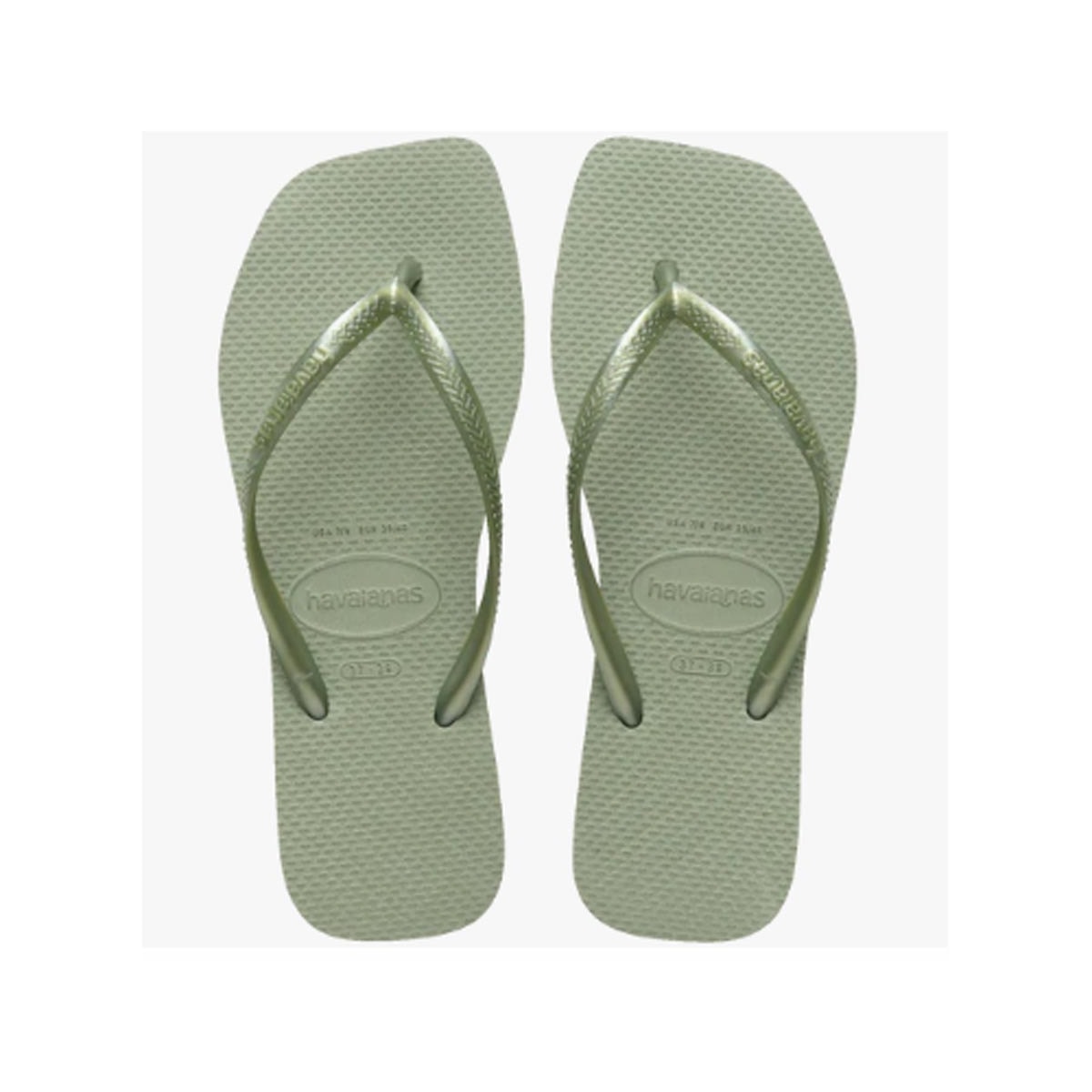 Chinelo Havaianas Feminino Slim Square Smoke Green Chinelo Havaianas Feminino Slim Square Smoke Green