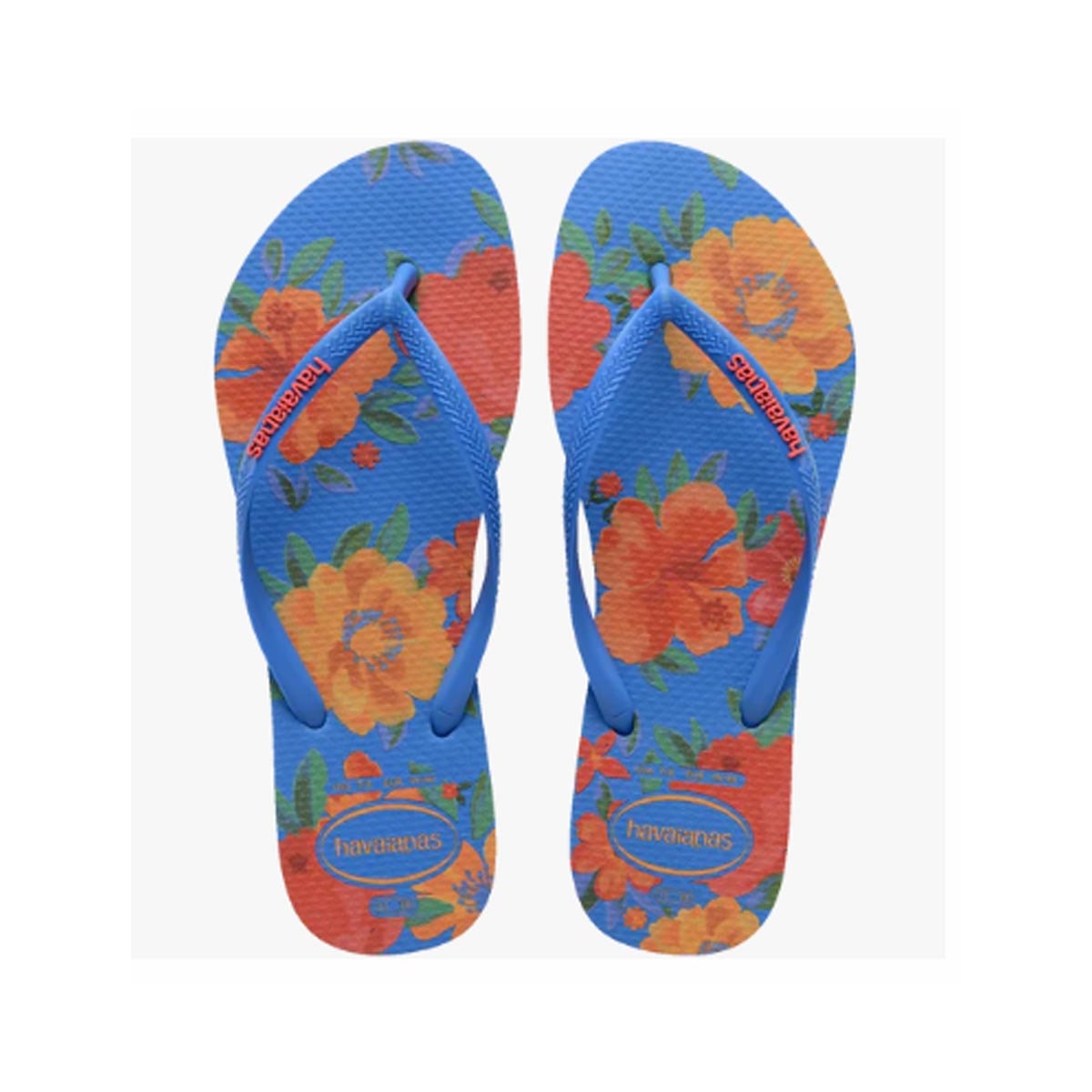Chinelo Havaianas Feminino Slim Summer Bliss Azul Brilhante Chinelo Havaianas Feminino Slim Summer Bliss Azul Brilhante